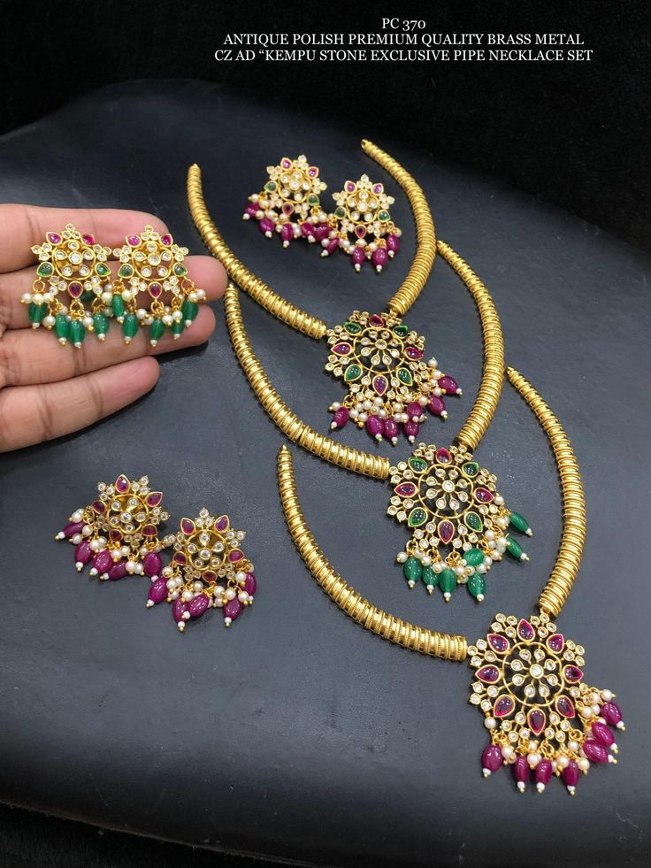 CZ AD stone Designer Kemp Stone Combo Set